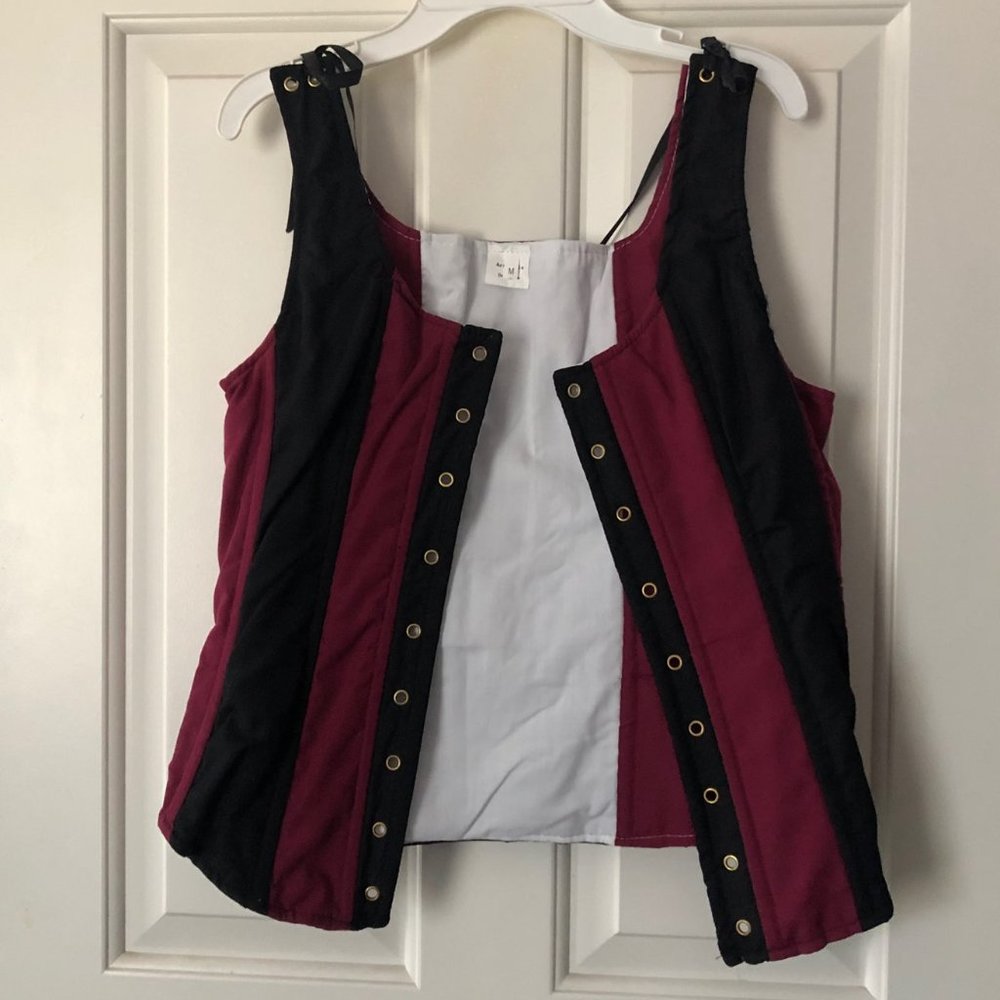 Renaissance Festival Black Red Bodice- Perfect